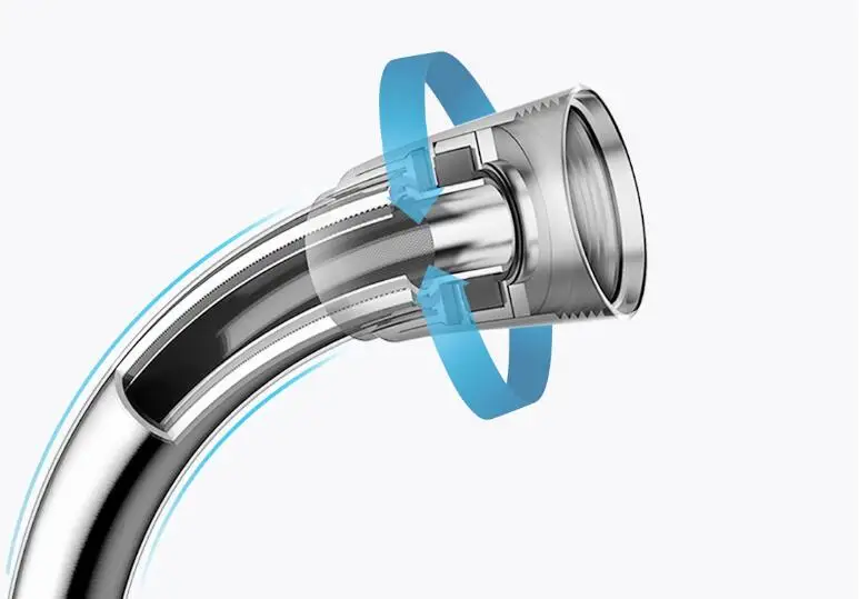 Xiaomi Dabai Handheld Shower Head hose Lifting rod Set 3 in 1 360 Degree 120mm 53 Water Hole with PVC Powerful Massage Shower (25)