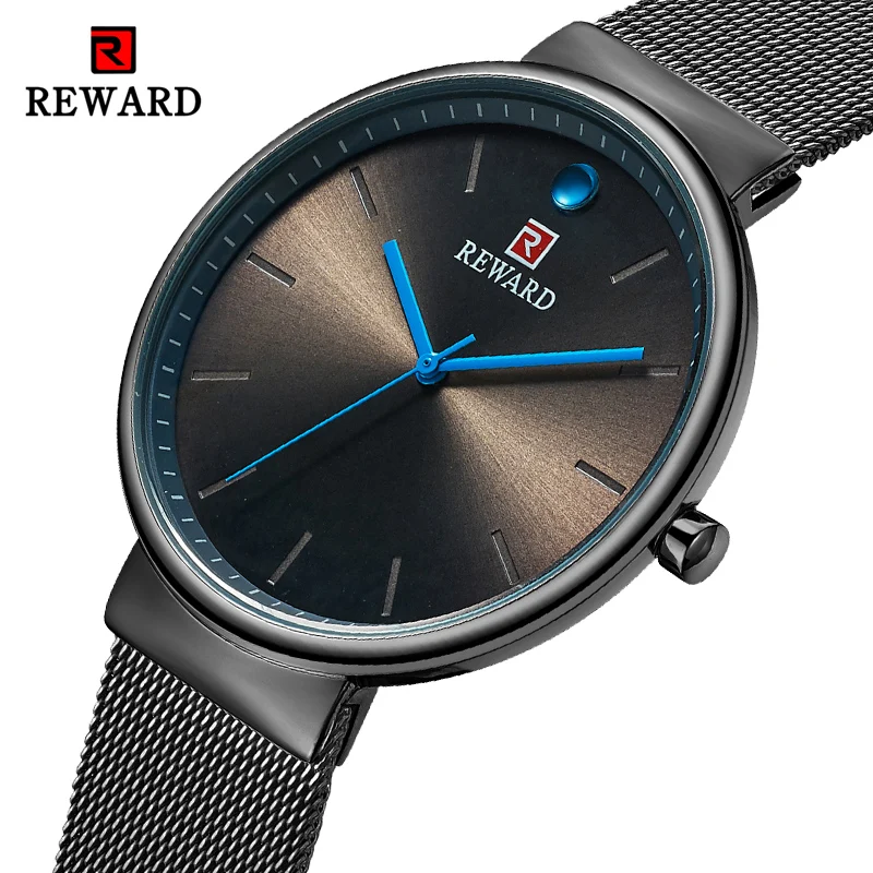

REWARD Brand Fashion Casual Watches Men Quartz Watch Mesh Belt Simple Wrist Watch For Men Sports Watch Man Gift horloges mannen