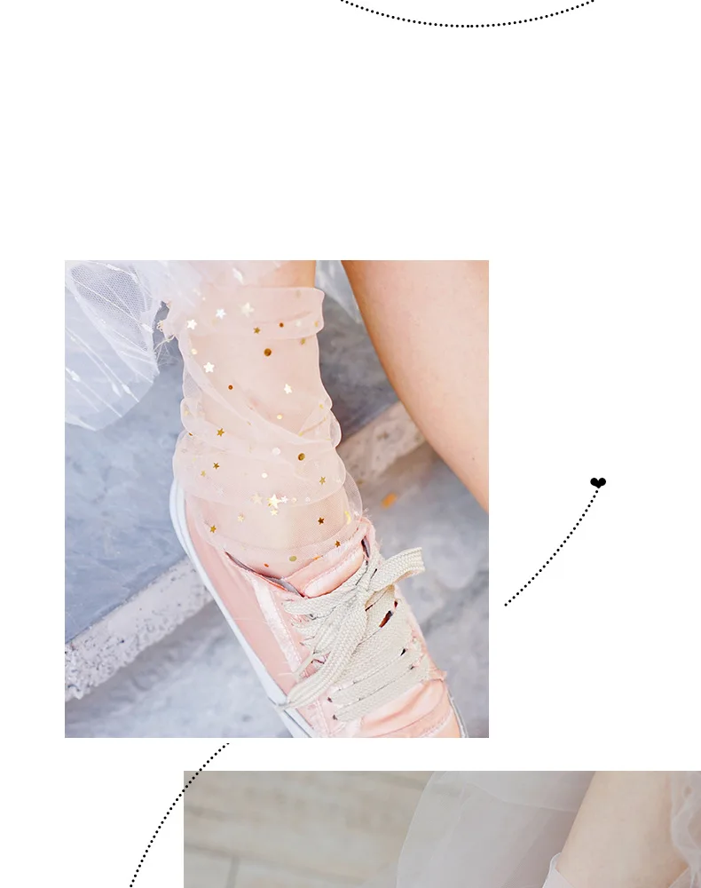 Женские Модные прозрачные тонкие сетчатые носки для девочек с изображением галактики и Луны, новые модные женские носки Han Fandui