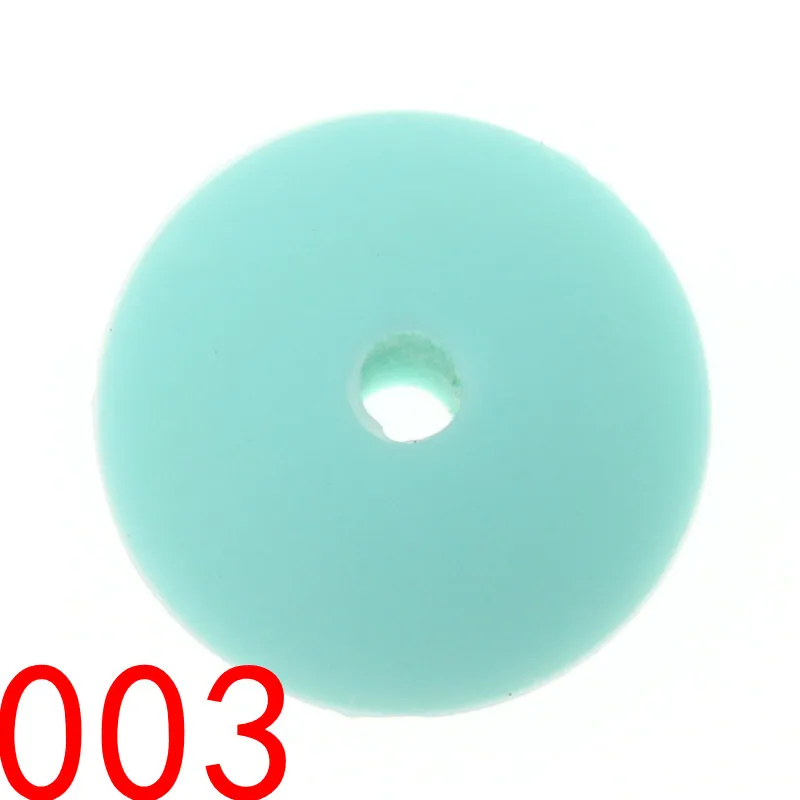 by020003Turquoise 100 шт плоская чечевица, силиконовые бусины для прорезывания зубов, ожерелье для прорезывания зубов, силиконовая бусина, Прорезыватель для прорезывания зубов 12*6 мм - Цвет: by020003Turquoise