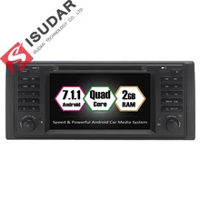 Android 7.1.1! 7 Inch In Dash Car DVD Player Multimedia For BMW/E39/X5/E53 With RAM 2GB Canbus Wifi GPS Navigation Radio FM USB