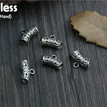 Uglyless реальные S 925 стерлингового серебра трубы фурнитура для бусин ювелирные изделия DIY ручной работы полая труба бусины винтажные результаты ювелирных изделий