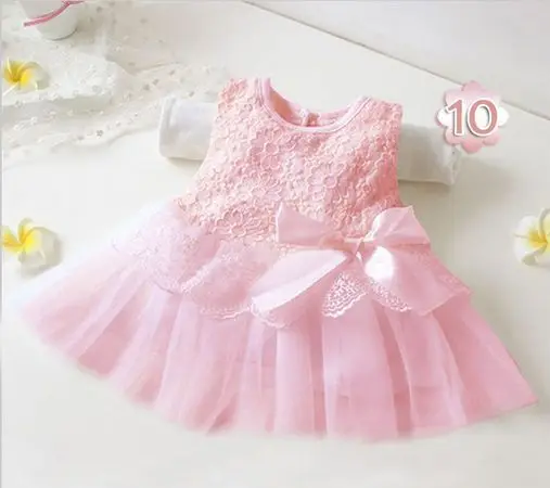 2018 summer cute infant baby girls Sleeveless princess dresses kid children toddlers clothing vestido infantil pink white DY009A