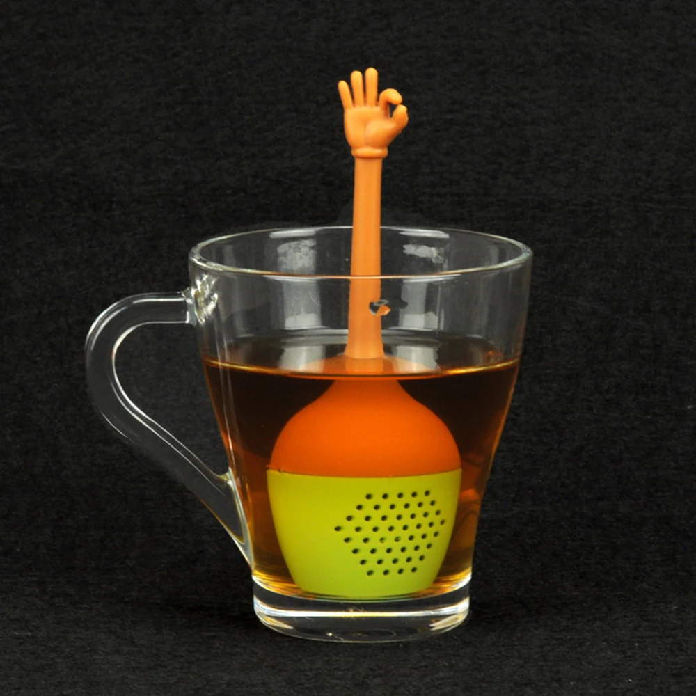 Силиконовое чайное ситечко фильтр для чая для повторного использования Сладкий Лист с поддон Новинка Сито-заварник травяная медицина сито для приправ чайный пакетик постарше