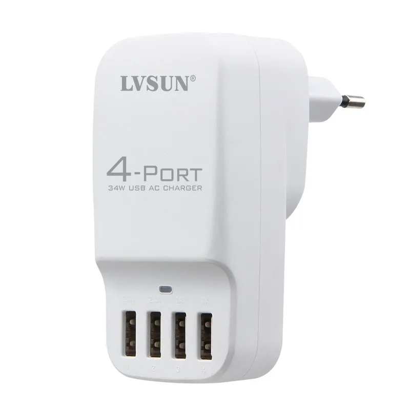 34W-6-8A-4-USB-Port-Wall-Travel-Charger-For-iPhone-6-Plus-5s-iPad-Samsung