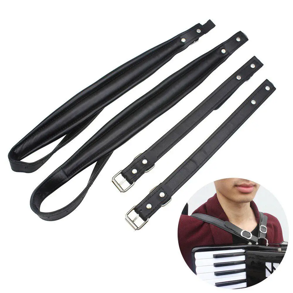 

2pcs Adjustable Synthetic Leather Accordion Shoulder Straps Belt Accordion Accessories for 60-120 Bass Accordions