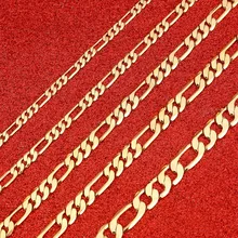 Позолоченный мужской s итальянский Браслет «Фигаро» хип-хоп Золотой Модный медный браслет мужские украшения для мальчиков