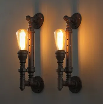 

Loft Style Industrial Vintage Wall Light For Home Antique Metal Water Pipe Lamp Bedside Edison Wall Sconce Lampara Pared