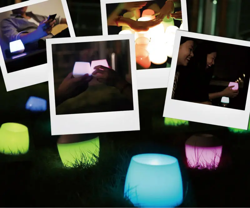 PLAYBULB LED Лампа Свеча, которая меняет цвета и подходит для украшения свадебного торжества и для подарка, управление лампой осуществляется с