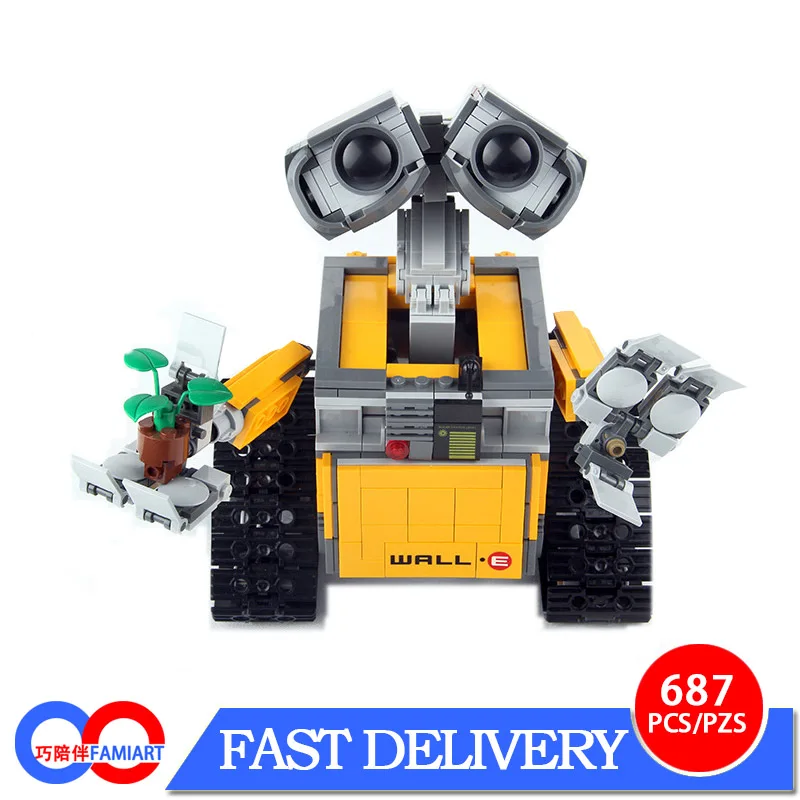 

Original LEPINed 16003 687PCS same Legoing Ideas 21303 disneyed pixar Robot WALL E playmobil action figures building block Toys