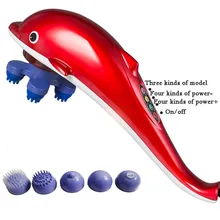 Полностью тело инфракрасный массаж шеи машина с бытовой многофункциональный Электрический Дельфин Массажная ручка