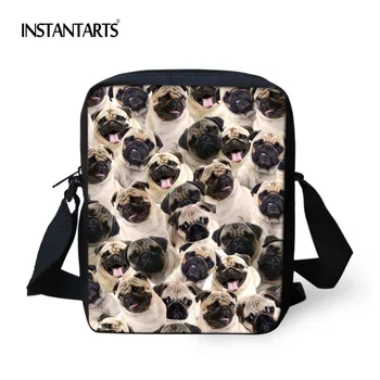 

INSTANTARTS Mini Handbags Children 3D Pug Husky Dog Printed Brand Designer Messenger Bags Casual Kids Travel Cross Body Bag