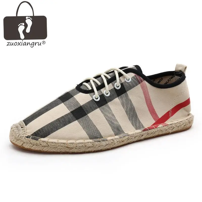 Mocassins 1 36 Hommes Plus Nouvelle Taille Paille Toile Dentelle Respirant up De 2 3 Chanvre Zuoxiangru Semelle 45 Tendance Bande Chaussures Casual gTq8nxnH