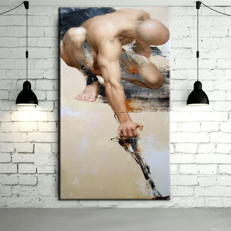 Nieuw Unique Design Handpainted High Quality Abstract Nude Man Oil YC-21