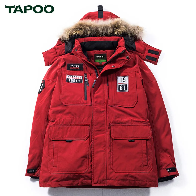 Tapoo Для мужчин Длинная Куртка с секциями толще Подпушка куртка | Мужская одежда