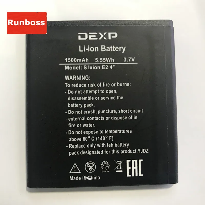 Высококачественный аккумулятор Runboss для DEXP S Ixion E2 4 &quot батарея 1500 мАч | Мобильные