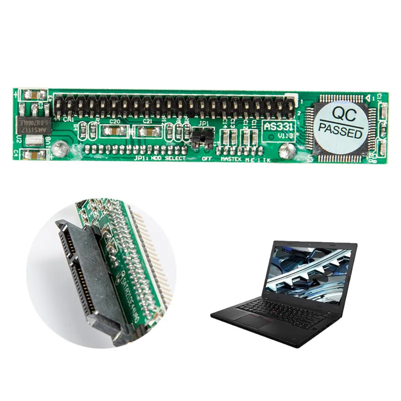 

Hard Drive Laptop Female to 44Pin 2.5" IDE Male HDD SDD SATA Adapter Converter for Laptop 7+15 Pin