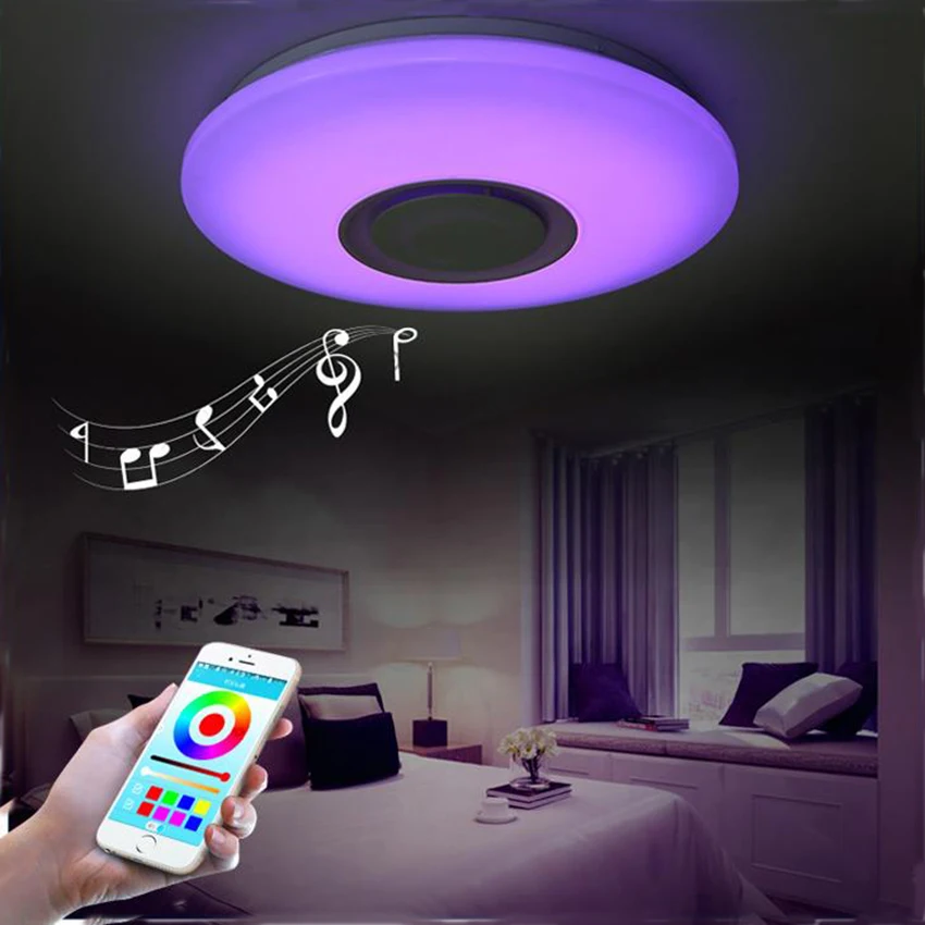 2018 Latest Smart App Control Music Bluetooth Brightness Dimmable