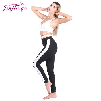 

Jinjin.QC 2019 Workout Leggings Black and White Patchwork Pants Fall Leggins Activewear for Women Casual Fitness Womens Legins