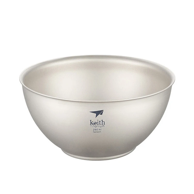 Keith 250ml Titanium Double Wall Mini Bowl Camping Backpacking Children