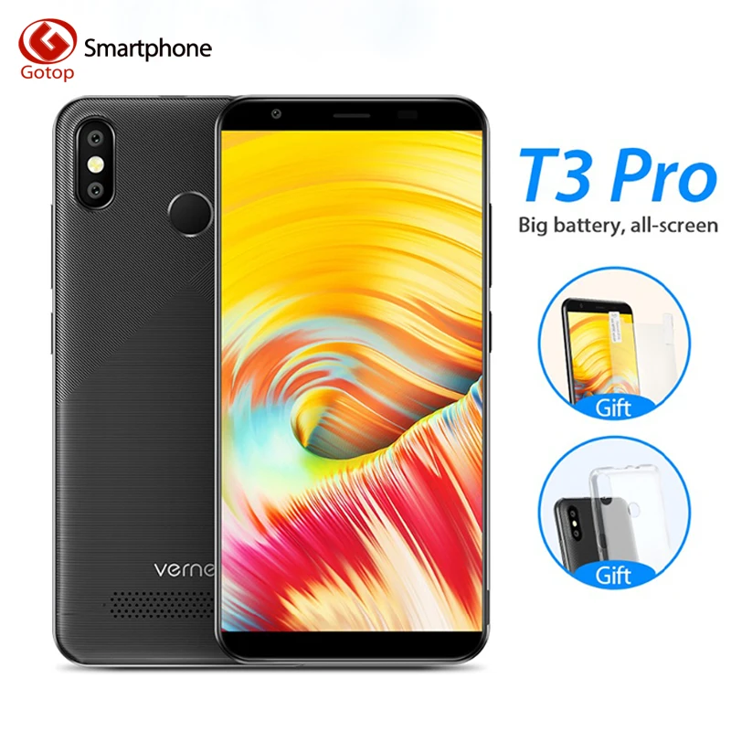 Смартфон Vernee T3 Pro 5,5 ''на весь экран, 3 Гб ОЗУ, 16 Гб ПЗУ, мобильный телефон, Android 8,1, MTK6739, четырехъядерный, 4080 мАч, 4G LTE, мобильный телефон