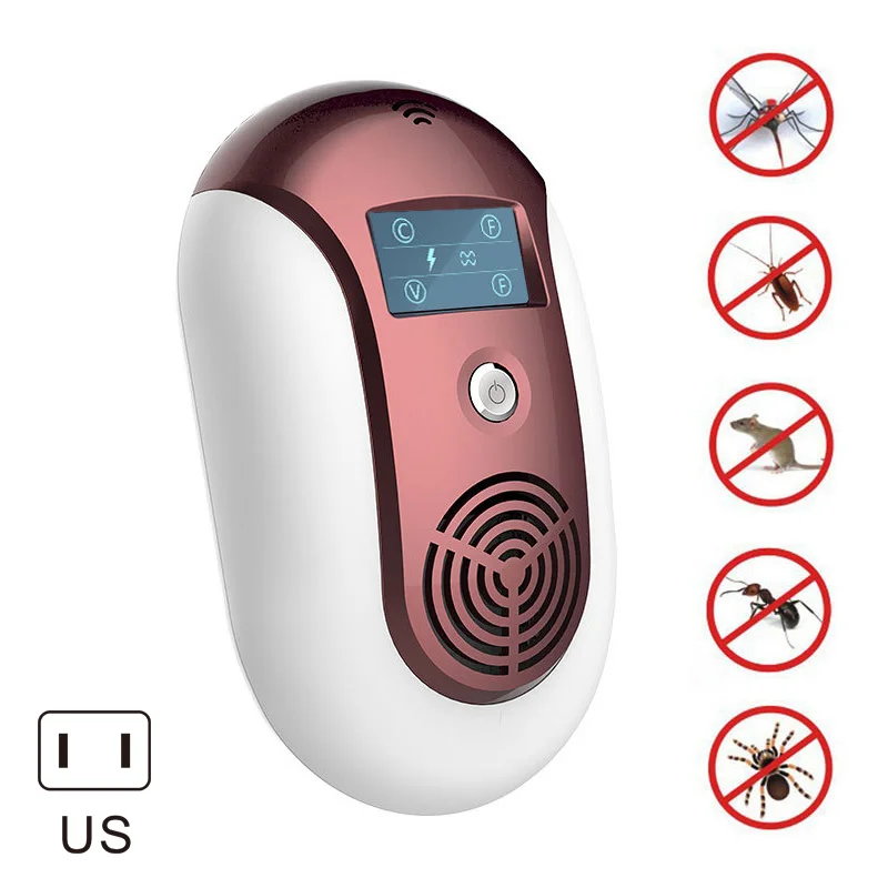 

Ultrasonic Pest Repellent Electronic Control Plug In Home Outdoor Repeller for Mosquito Flea Roaches HYD88