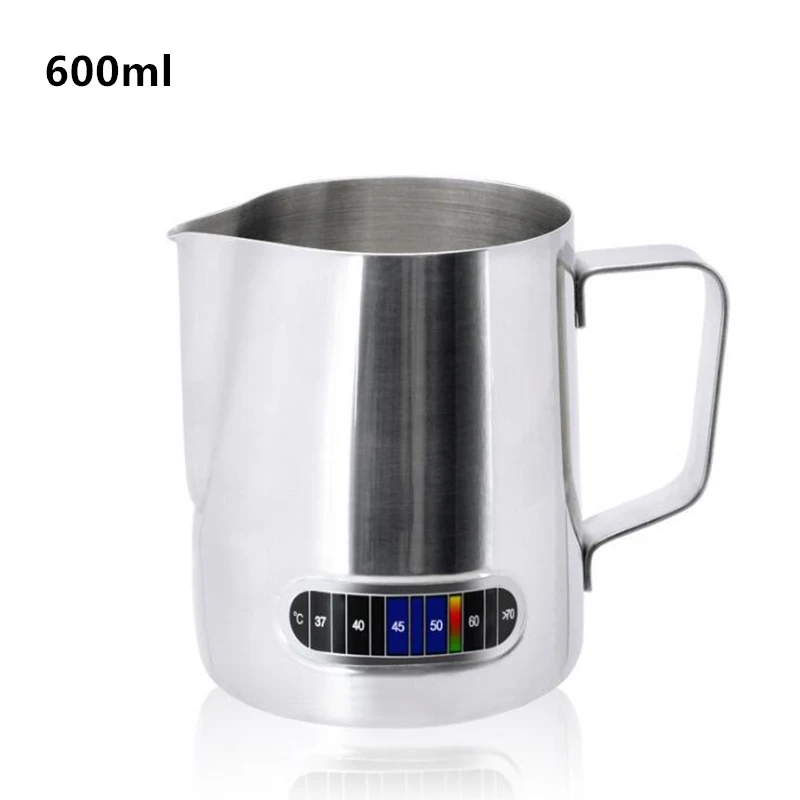 Milk Frothers Jug with Scale Stainless Steel Frothing Pitcher Pull Flower Cup Pot Black Turkish Coffee Milk Mugs 350ML/600ML Milk Frothers Jug with Scale Stainless Steel Frothing Pitcher Pull Flower Cup Pot Black Turkish Coffee Milk Mugs 350ML/600ML