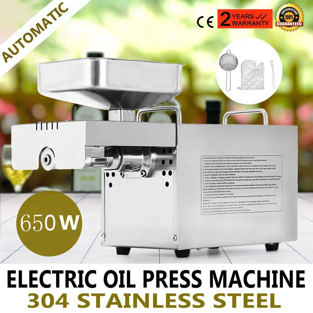 Stainless Steel Mini Oil Press Machine for Sunflower,Sesame,Coconut