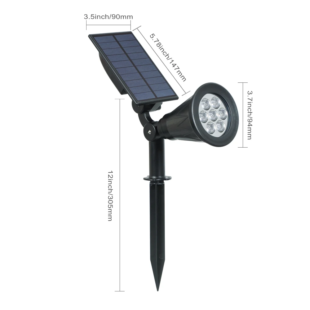 Livre para Paisagismo Montagem na Parede Conduziu a Lâmpada do Jardim Luz de Natal ao ar T-sun Pacote Solar Powered Jardim Spotlight Chão ou 2 8 Lâmpadas solares