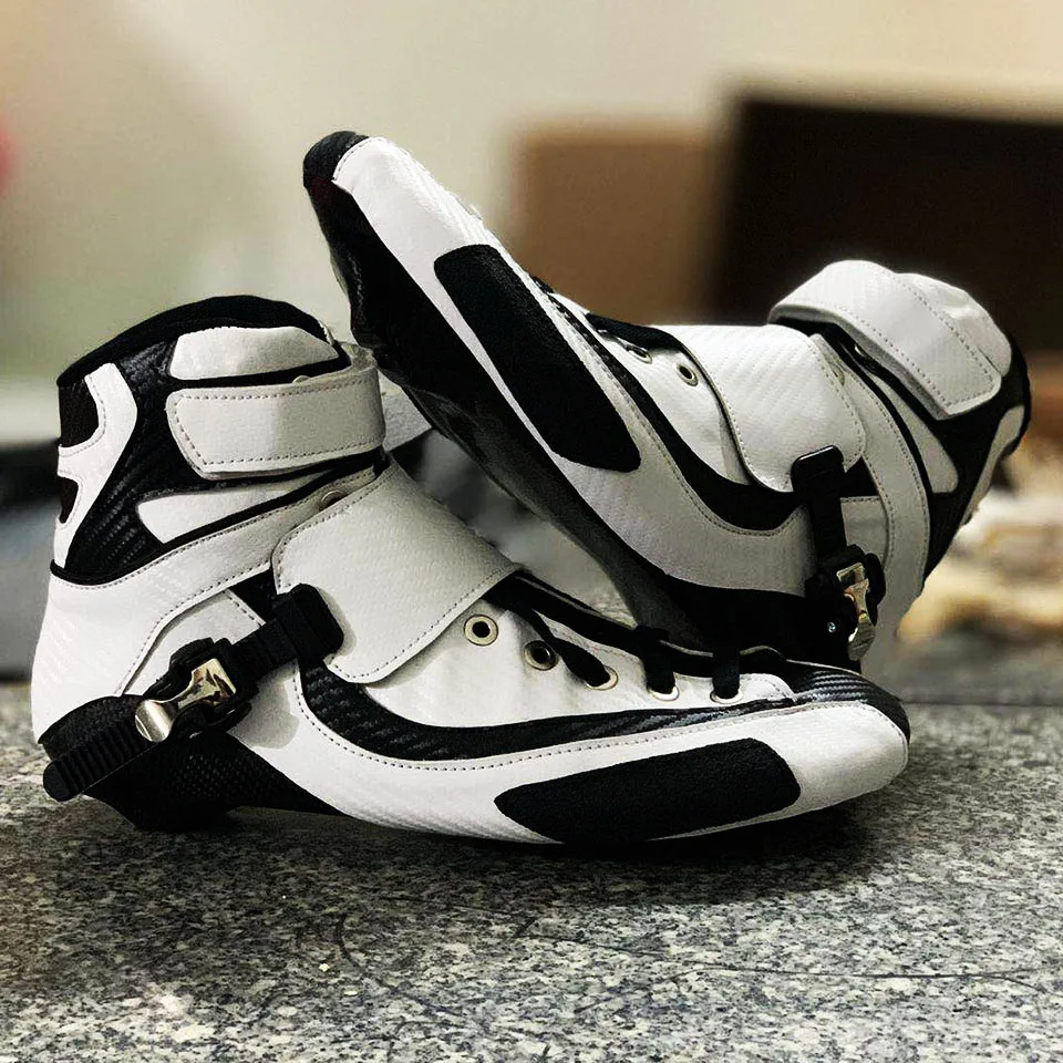 

2019 High Ankle Up Boots Speed Inline Skates Carbon Fiber Upper Shoes Professional Kids Adults Racing Skating Patines Boot F075