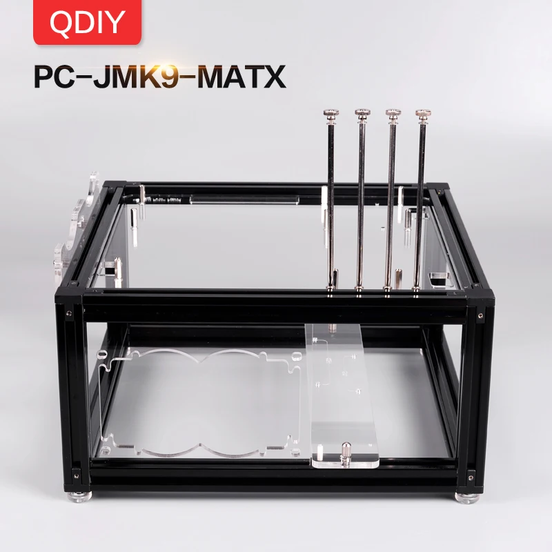 QDIY PC-JMK9 New Personalized MicroATX Open Aluminum Alloy Block Water Cooled Platform Computer PC Frame QDIY PC-JMK9 New Personalized MicroATX Open Aluminum Alloy Block Water Cooled Platform Computer PC Frame