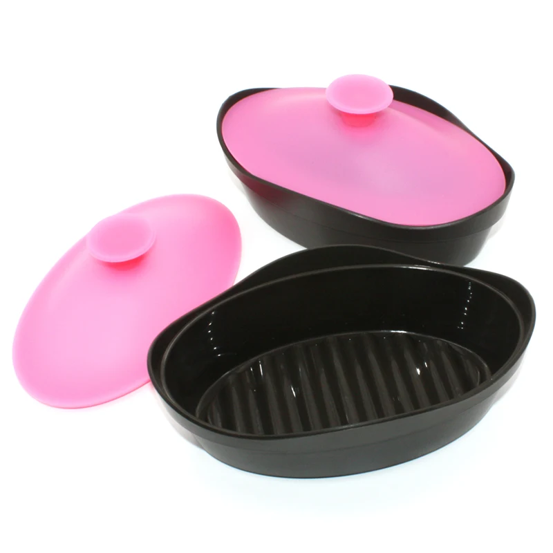 

1 pcs Kitchen Microwave Oven Steamer Soft-paste Silicone Folding Bowl Baking Fish Steam Roaster Bread Food Tool color random