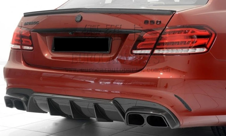W212 E63 14-16y brabus style carbon fiber rear diffuser with exhaust tips 7