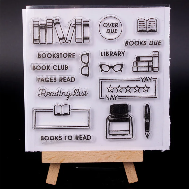 Book Transparent Clear Silicone Stamp/Seal for DIY scrapbooking/photo
