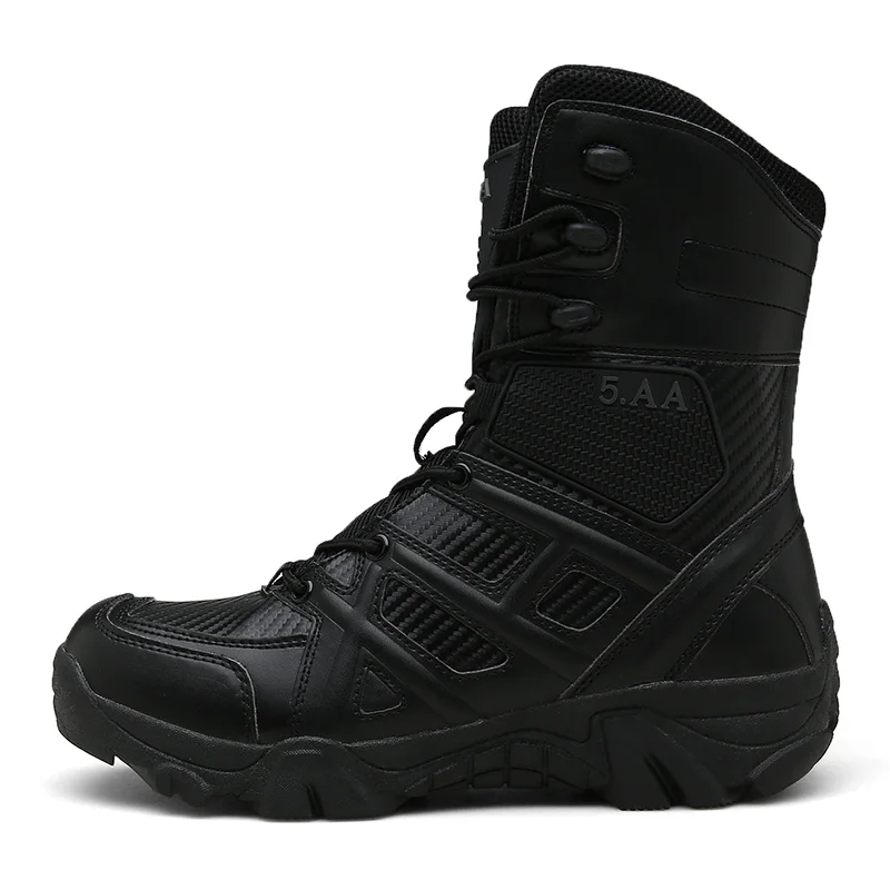 Для мужчин Высококачественная брендовая одежда кожаные ботинки в Военном Стиле спецназа Тактический пустынный армейские Для Мужчин's Пеший Туризм сапоги обувь для отдыха на открытом воздухе обувь ботильоны