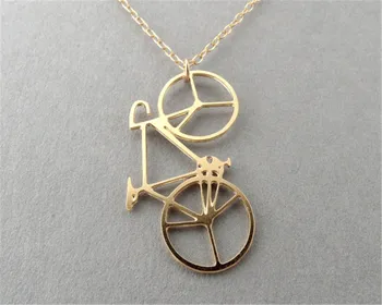 

fashion tiny bicycle Pendant choker charm statement Necklace for women girls christmas gift jewelry Kids boys necklace gold
