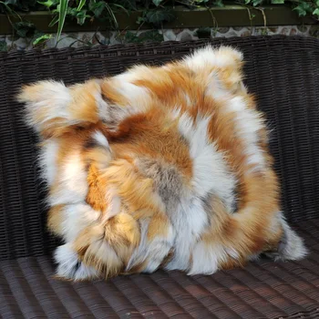 

CX-D-69A Patchwork Winter Fashion Real Red Fox Fur Decorative Pillow Covers