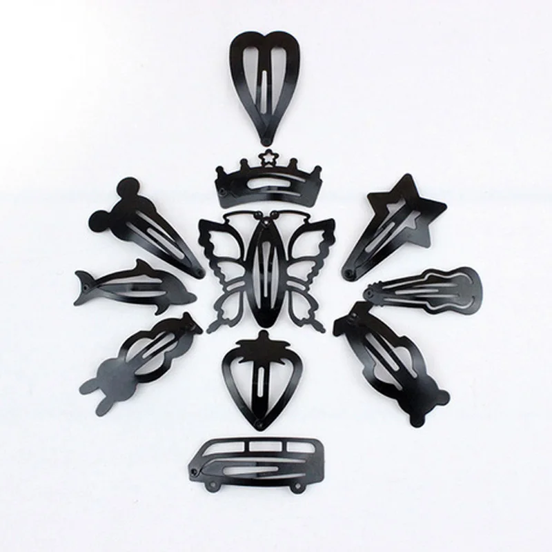 Hot Sale Trendy 4 Pieces Lot Pretty Girls Metal Hairpins Snap Hair