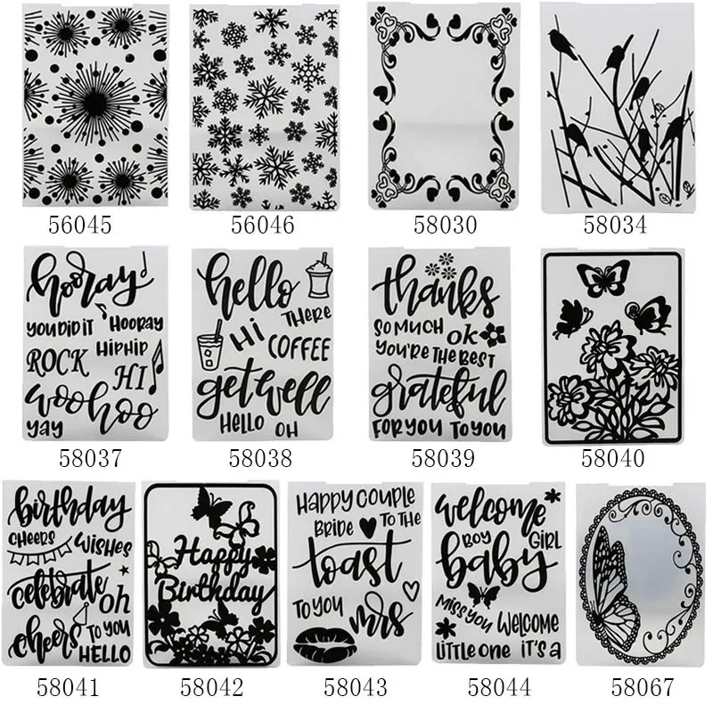 

Plastic Embossing Wedding Decor Lace Pattern Photo Album sticker Folders Scrapbooking Card Making Template Stamp DIY hand Craft