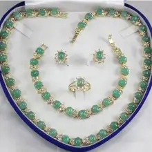 Натуральный нефрит Подарок ожерелья браслеты серьги Ювелирные наборы с коробкой