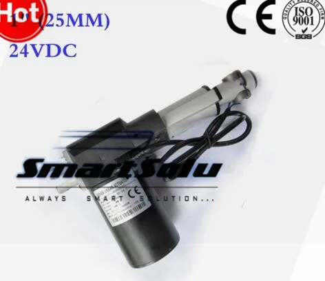 1 дюйм/25 мм ход электрический линейный привод dc мотор DC 24 V 5/10/25 мм/сек. сверхмощный