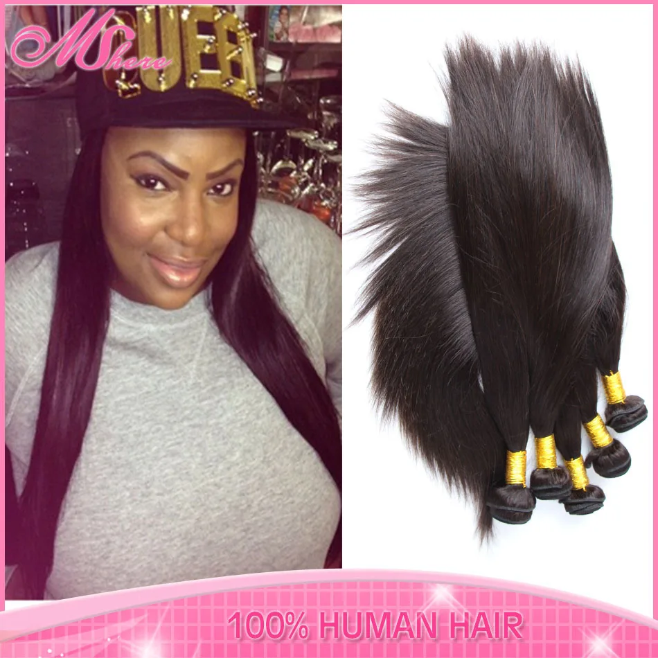 OMG Hair Products Unprocess Raw Peruvian Virgin 4bundles lot Silky Straight Human Weave Free Ship | Красота и здоровье