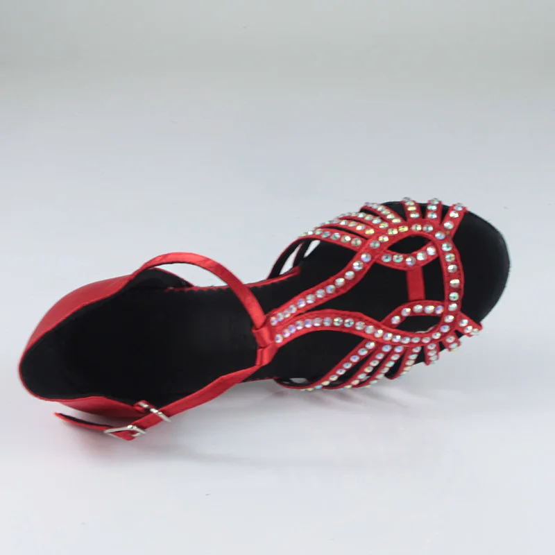 Dileechi черные атласные Для женщин Костюмы для латиноамериканских танцев танцевальная обувь женские мягкие подошва квадратный танцевальная обувь Костюмы для бальных танцев Обувь для танцев 5 см 6 см