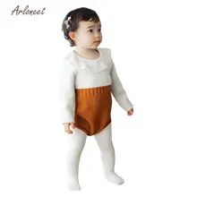 ARLONEET/свитера для девочек; модные детские вязаные однотонные зимние комбинезоны принцессы; комбинезон; одежда; yw0419