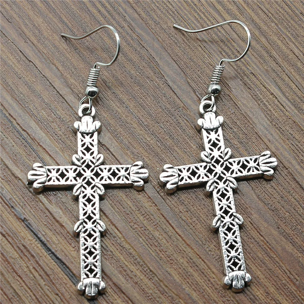 

Dangle Earring For Women 40x25mm Cross Charming Drop Earring Dropshipping Suppliers