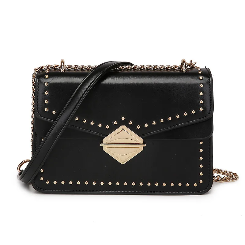 

Flap New 2019 Casual Designer Brand Bags Women PU Leather Handbags With Chain Solid Color Shoulder Woman Messenger Crossbody