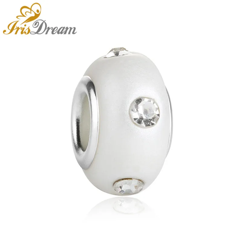 50pcs Crystal Glass Beads Spacer fit Pandora Bracelet Charms Bangle Pendant Necklace for Jewelry Making DIY Curtains Accessories