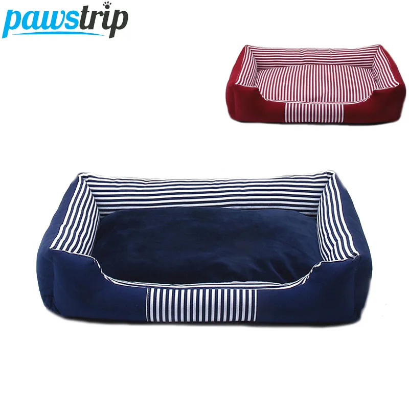 4 Colors Canvas Pet Dog Beds Waterproof Bottom Detachable Double Sided Used Fleece Warm Puppy Beds For Small Medium Dogs