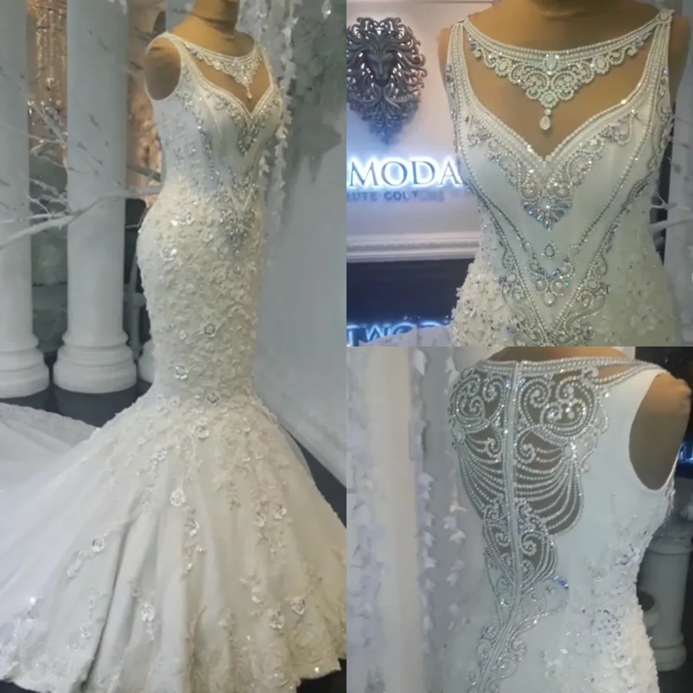 Великолепные Длинные Свадебные платья с бусинами и кристаллами, сексуальные платья с вырезом на спине, платья для невесты с кружевной аппликацией, платья для свадебной вечеринки