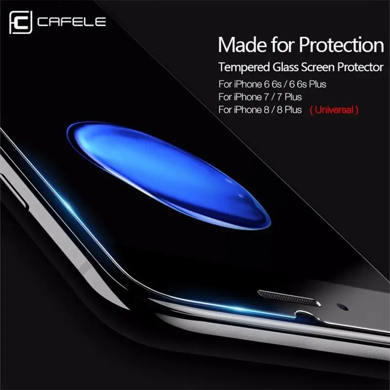 CAFELE HD прозрачное закаленное стекло для iPhone X 10 5 5s SE 6 s 7 8 Plus защита экрана 2.5D